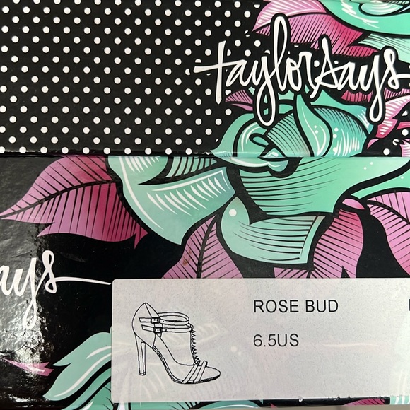 Rose Art Black Strappy Heel - Picture 8 of 8